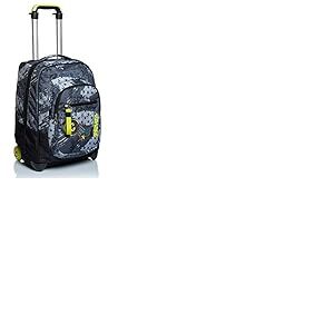 Seven Sac à Dos à Roulettes, Fly Stars Sac à Livres à Roulettes, 2 En 1, Sac à Dos + Trolley, Filles et Garçons, pour L'École, le Sport, les Loisirs, Pochette pour Ordinateur Portable, Multicolore