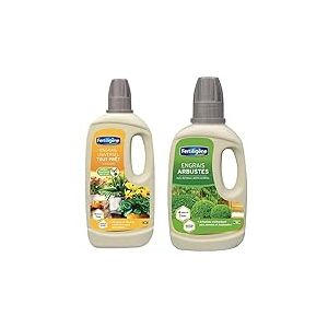 Fertiligène Engrais Universel Tout Prêt, 1L & FERTILIGENE FEPO400 Engrais Liquide Arbustes en Pots, Buis et Bambous 400 ml - Arbustes plus vert en 7 jours - 400 ml jusqu'à 28 L de solution diluée