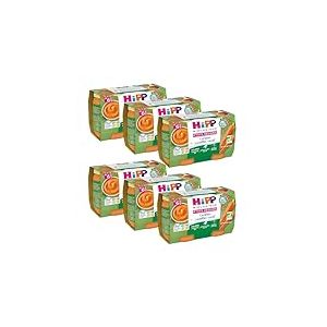 HiPP - P'tits Veggies - Carottes Lentilles Corail - Pots 2x125g - Lot de 6