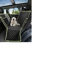 nzonpet Housse de si&egrave;ge de voiture 4 en 1 pour chien, 100 % imperm&eacute;able, anti-rayures, hamac pour chien avec grande fen&ecirc;tre en maille, durable, antid&eacute;rapante, housse de si&egrave;ge arri&egrave;re pour chien, pour