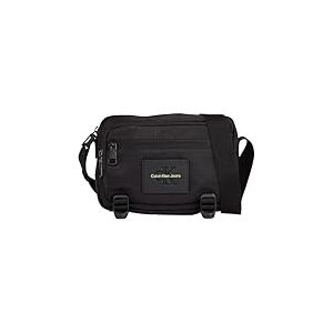 Calvin Klein Jeans Sac &agrave; Bandouli&egrave;re Homme Petit, Noir (Black/Sharp Green), Taille unique