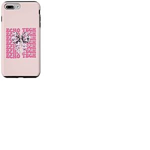 Echo Tech Technicienne en échocardiographie Fille Coquette Bow Rose Coque pour iPhone 7 Plus/8 Plus