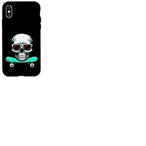 Tête de Mort Skater/Skateboard Tête de Mort Coque pour iPhone X/XS