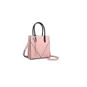 Miss Lulu Petit Sac à Main Portes Main rose femme Bandoulière, Sac Portés Epaule pour Femme, Sac à Main Shoulder Crossbody Bag Amovible et Réglable, Cadeau pour travaille voyage travelling