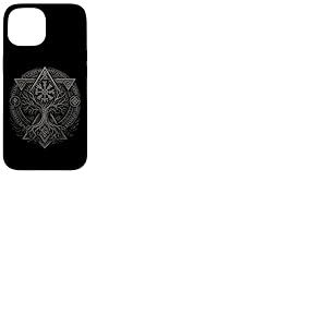 Arbre de vie nordique Yggdrasil Vegvisir cercle de runes viking Coque pour iPhone 15