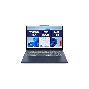 Lenovo IdeaPad Slim 3 16IRH10 - Ordinateur Portable 16'' WUXGA (Intel Core i7-13620H, RAM 16Go, SSD 1To, Intel UHD Graphique, Windows 11 Home) Clavier AZERTY Fran&ccedil;ais - Bleu