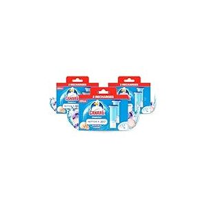 Canard Wc Fresh Disc Recharges Marine – Bloc Sans Cage Nettoyant WC – Dure 3x Plus Longtemps Qu'un Bloc Classique – 6 Recharges