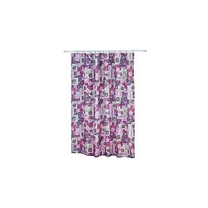 MSV 1 Rideau de Douche 180x200cm Rose et Mauve de Polyester en Multicolore, 200x18x1 cm