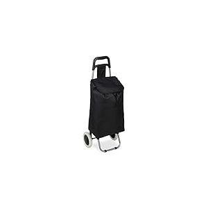 Relaxdays 10027828_46 Chariot de courses pliable sac amovible 28 L,caddie pour achats roulettes HlP 92,5x 42 x 28 cm,noir, 1