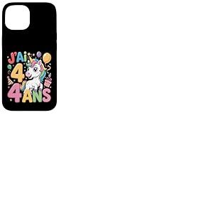 Enfant Licorne Enfant 4ans Anniversaire Garcon Fille Licorne Coque pour iPhone 15