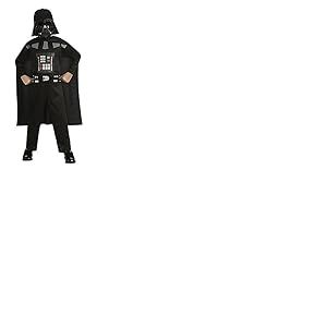 Star Wars Rubies Costume Dark Vader opp pas cher pour garçon ou fille, cape attachée et masque pour Halloween, Noël, carnaval et anniversaire, multicolore, Large ( USA : 12-14 / Pour 8-10 ans )