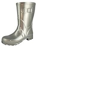 Beck Femme Glossy Botte de Pluie, Platine métallisée, 38 EU