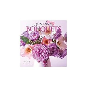 Graphique Mini calendrier mural 2024 Garden Bouquets | 17,8 x 17,8 cm | Papier épais | Organiseur de maison et de bureau | Grande grille mensuelle | 3 langues et jours fériés marqués | Page d'aperçu