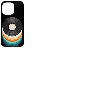 Disque Vinyle Rainbow Flow Art | Tourne-Disque de Musique r&eacute;tro Coque pour iPhone 13 Pro