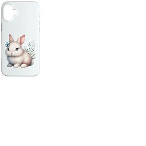 Illustration de Lapin Prairie Coque pour iPhone 16 Plus