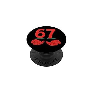 Funny Six Seven 6 7 Hands Meme Trendy Gen Alpha Christmas PopSockets PopGrip Adh&eacute;sif