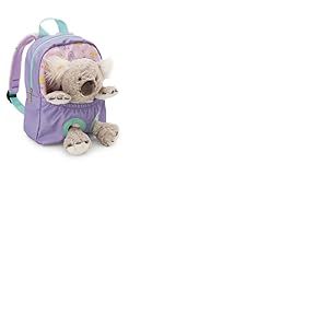 63039 Sac &agrave; Dos avec Peluche 21 x 26 cm, Koala 25 cm, Violet, Jouet en Peluche Amovible Doux et Moelleux, Sac &agrave; Dos pour la Maternelle, pour gar&ccedil;ons et Filles de 2 &agrave; 5 Ans
