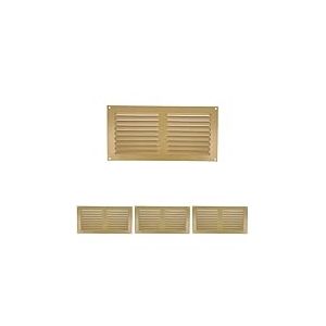 Amig - Grille de ventilation rectangulaire en Aluminium | Grilles d'aération pour sortie d'air | Idéal pour plafond de cuisine et de salle de bain | Dimensions : 150 x 300 mm | Couleur: Dorée