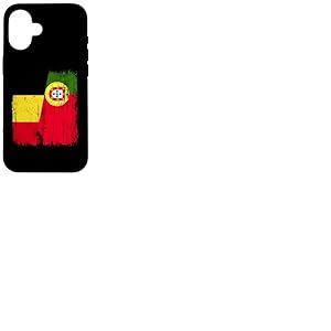 Maillot belge portugais demi drapeau belge portugal Coque pour iPhone 16