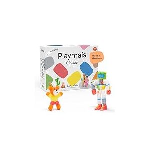 Playmais Classic 2000-2000 pi&egrave;ces - Kit de bricolage - Jouet naturel - Avec &eacute;ponge, couteau de bricolage - V&eacute;g&eacute;talien, responsable et sans danger pour les enfants et l'environnement - &Agrave; partir de 3