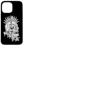 Crâne Dague Flames Couronne d'épines Tatouage Flash Coque pour iPhone 13 Pro Max