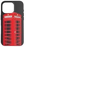 Cabine téléphonique anglaise, dessin à la main Coque pour iPhone 16 Pro