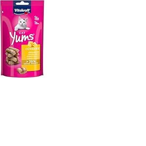 VITAKRAFT - Cat YUMS - Friandises Chat Moelleuses Au Fromage - Alimentation pour Chat - Sachet Fraîcheur De 40 g (Lot de 8)