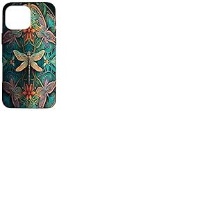 Libellule Mandala Fractale Géométrique Fleurs Abstraites Coque pour iPhone 16 Pro Max