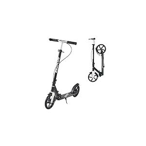 VEVOR Trottinette pour Enfants 8 Ans et Plus, Ados et Adultes, patinette &agrave; 2 Roues, Guidon r&eacute;glable en Hauteur, Plateau antid&eacute;rapant, Pliable et l&eacute;g&egrave;re pour gar&ccedil;ons et Filles &agrave; 100 kg, Noir et Argent