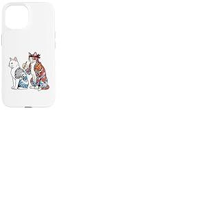 Chat Tatouage Chat Dr&ocirc;le Meme Encres Kitty Humour Tatoueur Artiste Coque pour iPhone 15