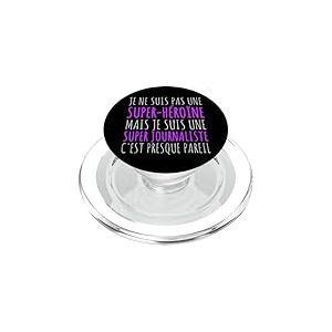 Je Suis Une Super Journaliste Humour Journalisme Cadeau PopSockets PopGrip pour MagSafe