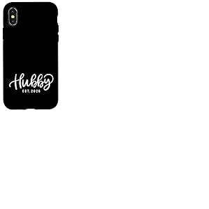 Hubby Est 2026 Just Married Lune de Miel Cadeaux pour Couples Coque pour iPhone X/XS