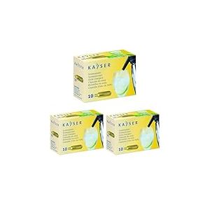 Kayser Siphon de recharge, 7,5 g CO2 (E290), set de 10 pi&egrave;ces, Argent, Or (Lot de 3)