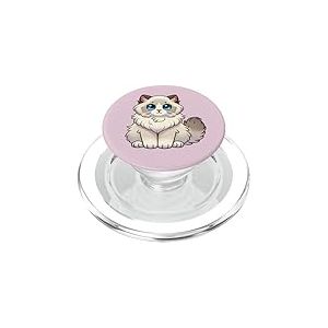 Kawaii Ragdoll Cat Fluffy Cat Amateur de Chats PopSockets PopGrip pour MagSafe