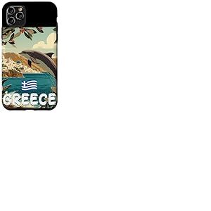 Superbe Costume de Dauphin Grec avec Vue sur la Gr&egrave;ce Coque pour iPhone 11 Pro Max