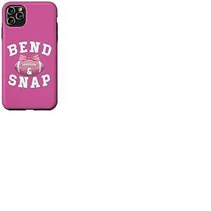 Bend and Snap Football Game Day Coquette Bow Pink Football Coque pour iPhone 11 Pro Max