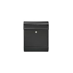 MEFA Boîte aux lettres Ruby 866 avec porte-journaux (couleur noir RAL 9005, boîte aux lettres avec serrure de sécurité, 450 x 350 x 150 mm) 866110DE