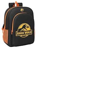 JURASSIC World - Sac &agrave; dos scolaire pour enfant, sac &agrave; dos pour enfant, adaptable au chariot, id&eacute;al pour les enfants d'&acirc;ge scolaire, confortable et polyvalent, qualit&eacute; et r&eacute;sistance, 33 x 14 x 42 cm