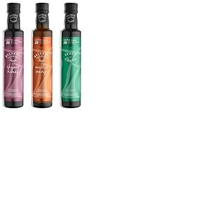 Vassilakis Estate - Coffret 3 x 250 ml : Vinaigre Balsamique au Miel de Thym, Orange de Merlin, Sirop de Caroube - 750 ml – Idéal pour Salades, Marinades & Plats Gastronomiques
