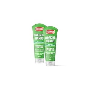 O'Keeffe's Working Hands Lot de 2 tubes de crème pour les mains 80 ml – Crème pour les mains extrêmement sèches, craquelées, augmente instantanément le contenu hydratant, forme une couche protectrice