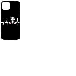 Panda Heartbeat Panda EKG Heart Idée amusante pour les amateurs de panda Coque pour iPhone 15 Plus