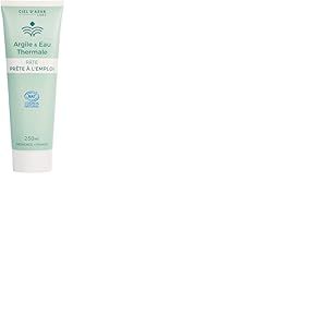 Ciel d'Azur Labs - Pâte d'Argile Verte à l'Eau Thermale - Prête à l'Emploi, Idéale pour Cataplasme - Riche en Sels Minéraux et Oligo-Éléments - Certifié Naturel Cosmos Natural - Tube 250ml