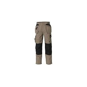 teXXor 4312-102 Panama Canvas Pantalon de travail, Kaki/noir, 102