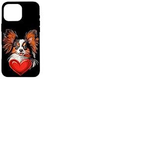Saint-Valentin Papillon Dog Vector Coque pour iPhone 16 Pro Max