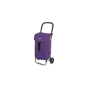 Carlett - Lite Style LETT201-L4 | Panier de Courses léger et Pliable | Chariot de supermarché | Capacité XL de 60L | Guidon réglable | Conception compacte | Violet