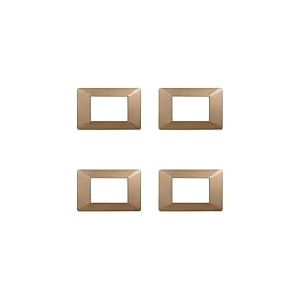 Plaque compatible ViMAR plana, plaques en plastique set de 4 pièces 3 places pour remplacement des plaques existantes - s'adaptent parfaitement au support d'origine