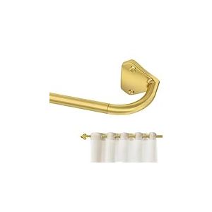 GXOACKJ Tringle &agrave; rideaux t&eacute;lescopique r&eacute;glable pour fen&ecirc;tres de 71,1 &agrave; 152,4 cm, petite tringle &agrave; rideaux t&eacute;lescopique r&eacute;glable pour chambre &agrave; coucher et ext&eacute;rieur Dor&eacute;