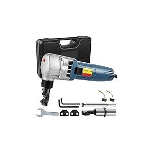 VEVOR Grignoteuse &Eacute;lectrique 380 W Cisaille Grignoteuse &agrave; T&ocirc;le &Eacute;paisseur 1,8&thinsp;mm, 1800 tr/min Outil Professionnel de D&eacute;coupe M&eacute;tal & T&ecirc;te de Coupe Orientable 360&deg; pour Acier Plastique Cuivre Verre