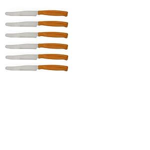 Excelsa Lot de 6 Couteaux Orange