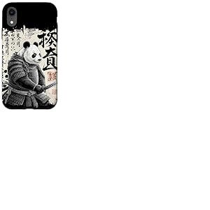 Panda Samouraï Art Calligraphie Japonaise 武士パンダ Culture Coque pour iPhone XR